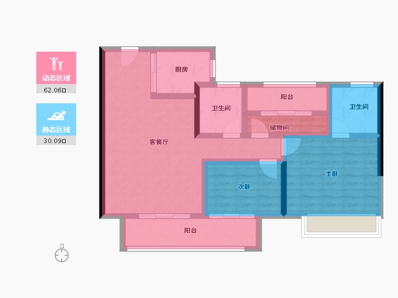 湖南省-长沙市-兴进珺府-81.15-户型库-动静分区