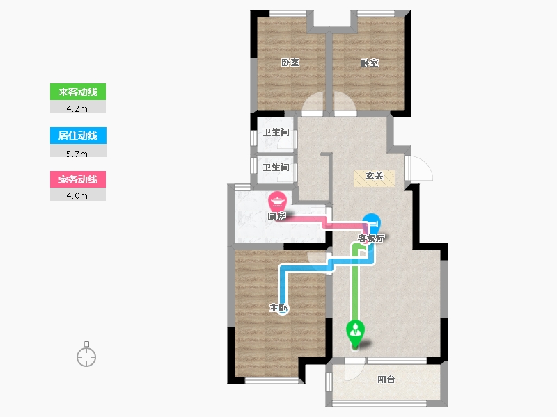 河北省-邢台市-华年里-80.45-户型库-动静线