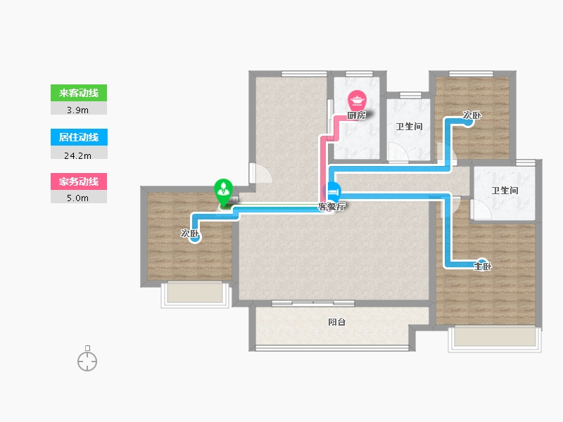 山东省-德州市-东城壹号院-114.87-户型库-动静线