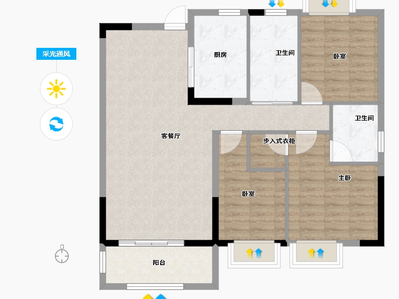 湖北省-随州市-随州曾投璟园-92.00-户型库-采光通风