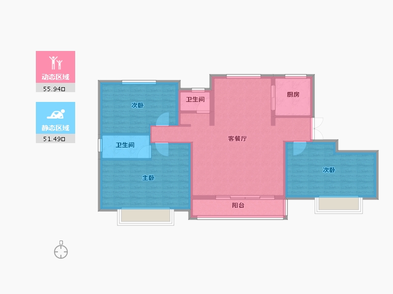 河北省-邢台市-东昇华府-96.81-户型库-动静分区