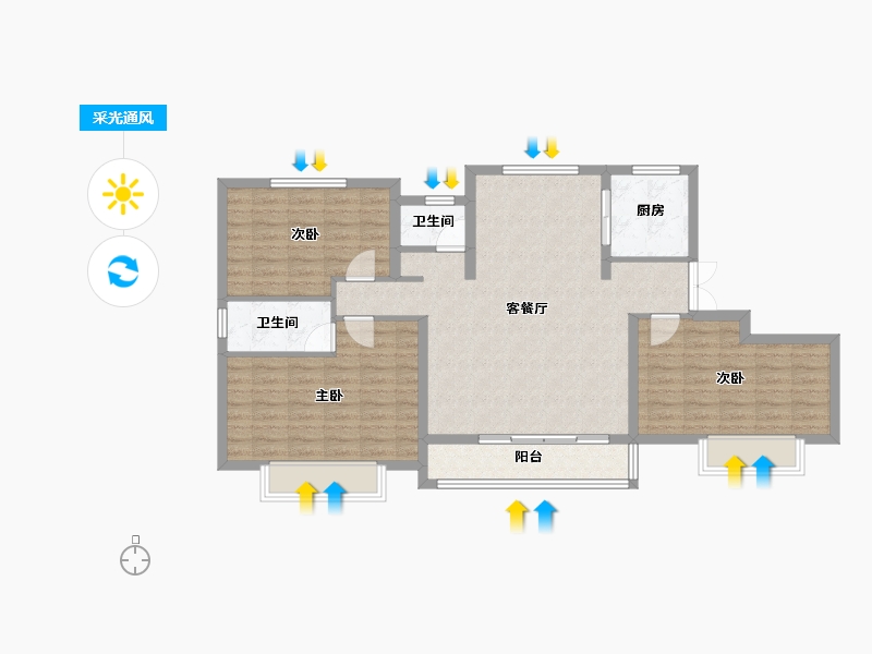 河北省-邢台市-东昇华府-96.81-户型库-采光通风