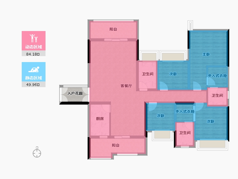 广东省-梅州市-创杰璟苑-122.09-户型库-动静分区