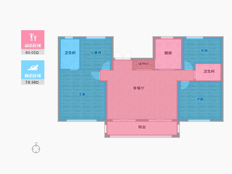 江苏省-苏州市-珑樾花园-108.01-户型库-动静分区