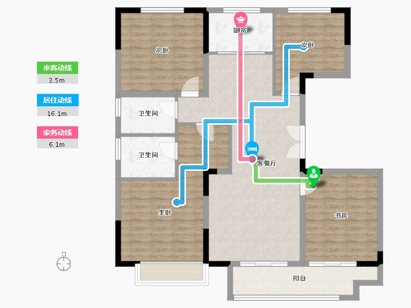 河南省-洛阳市-洛阳建业鸾州府-110.13-户型库-动静线