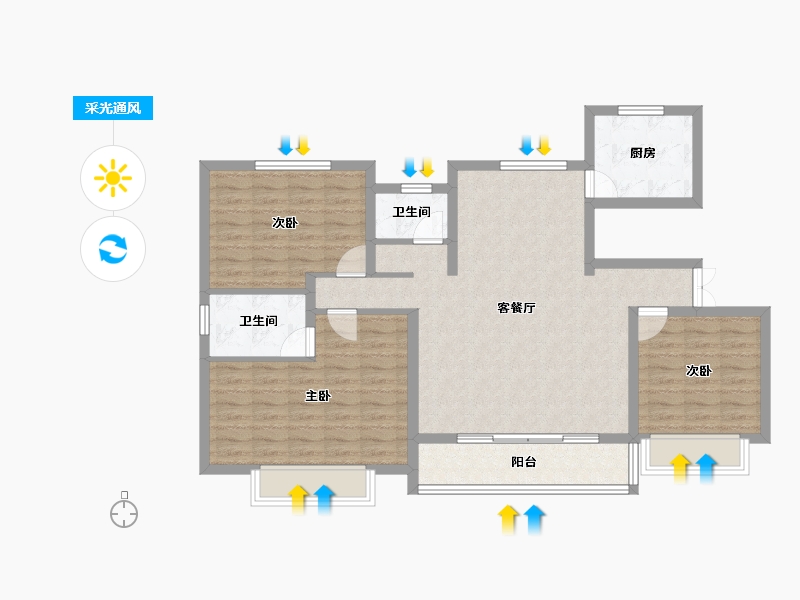 河北省-邢台市-东昇华府-99.20-户型库-采光通风