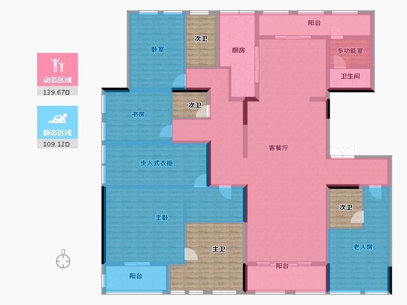 浙江省-杭州市-宋都天润​-257.71-户型库-动静分区