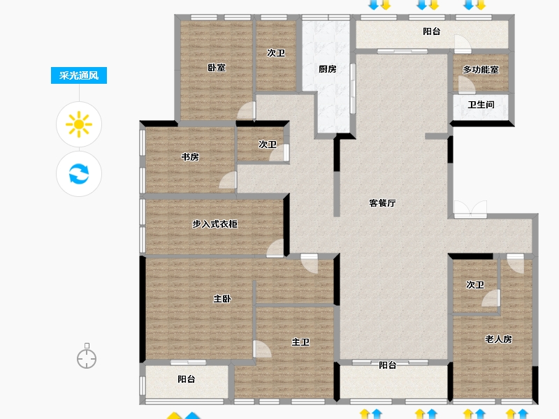 浙江省-杭州市-宋都天润​-257.71-户型库-采光通风