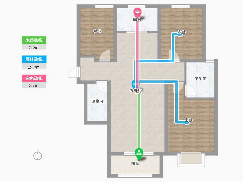 河北省-邢台市-新华里188号-94.40-户型库-动静线