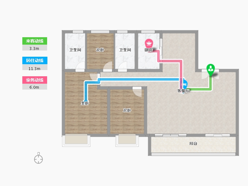 山东省-德州市-东城壹号院-120.33-户型库-动静线