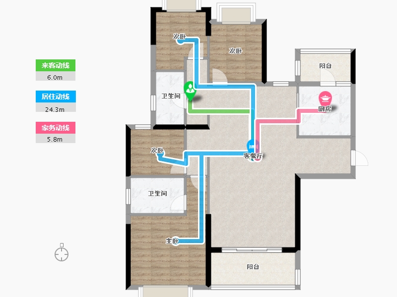 广西壮族自治区-柳州市-恒大珺睿府-113.62-户型库-动静线