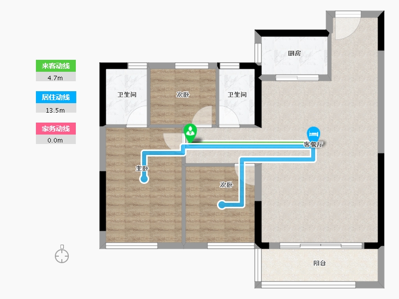 福建省-福州市-中海晋安湖叁号院-80.48-户型库-动静线