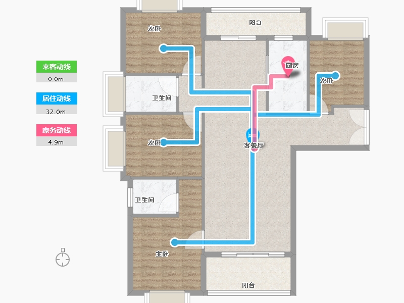 广东省-梅州市-雅涛豪苑-114.40-户型库-动静线