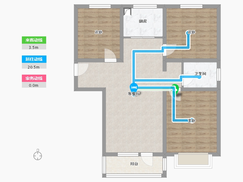 河北省-廊坊市-中远·佳成时代-86.40-户型库-动静线