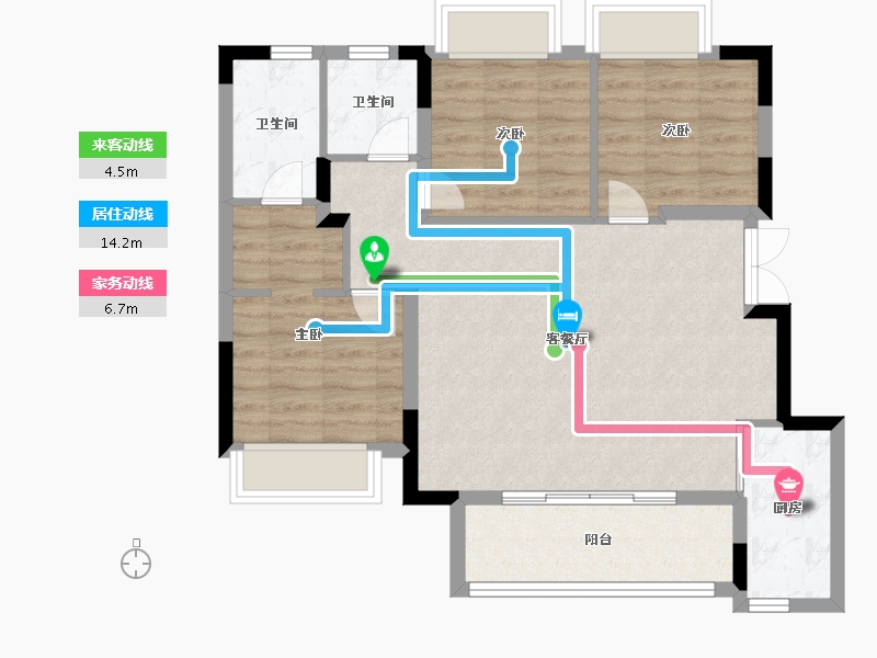 重庆-重庆市-招商渝天府-79.26-户型库-动静线