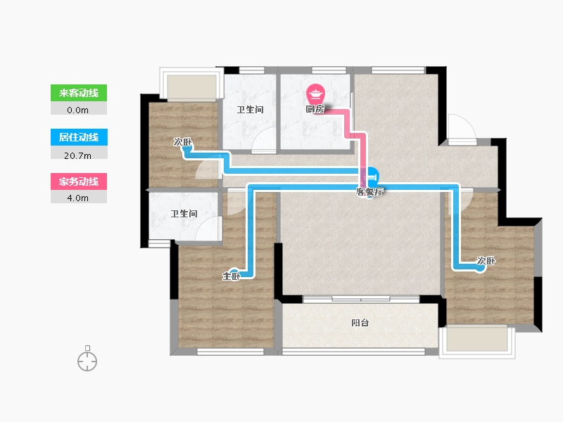 福建省-福州市-中海晋安湖叁号院-84.47-户型库-动静线