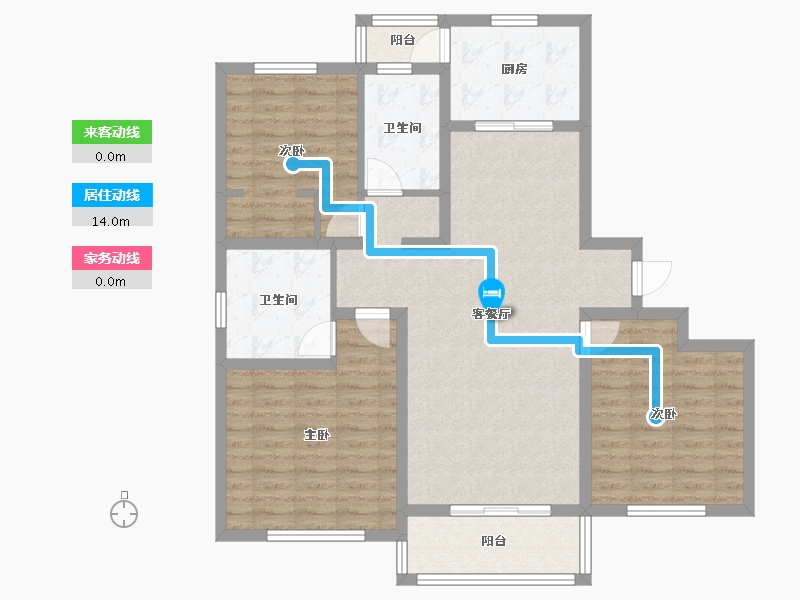 上海-上海市-新城尚品-102.81-户型库-动静线