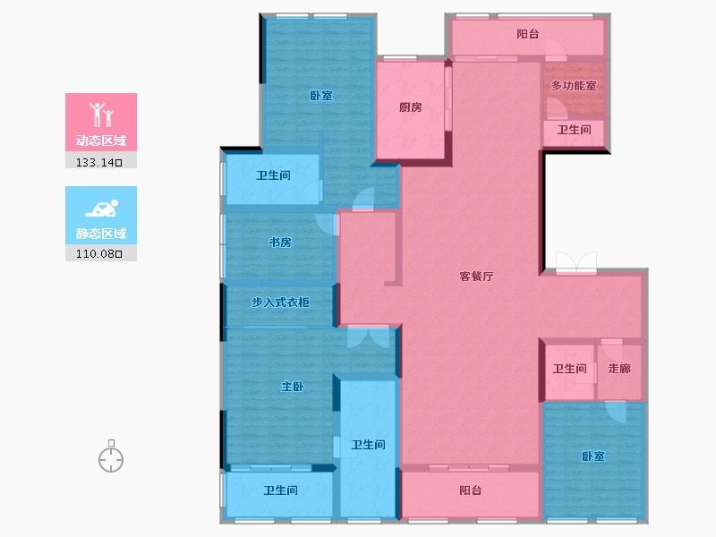 浙江省-杭州市-宋都天润​-220.06-户型库-动静分区