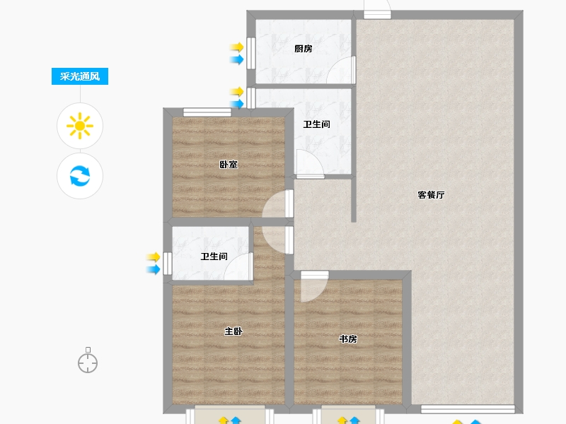 河北省-邢台市-丰基云墅-93.90-户型库-采光通风