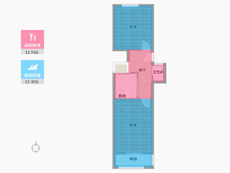 天津-天津市-郑业里-41.00-户型库-动静分区