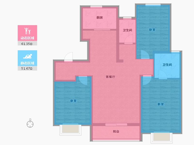 河北省-邢台市-邢台万腾御景城-101.17-户型库-动静分区