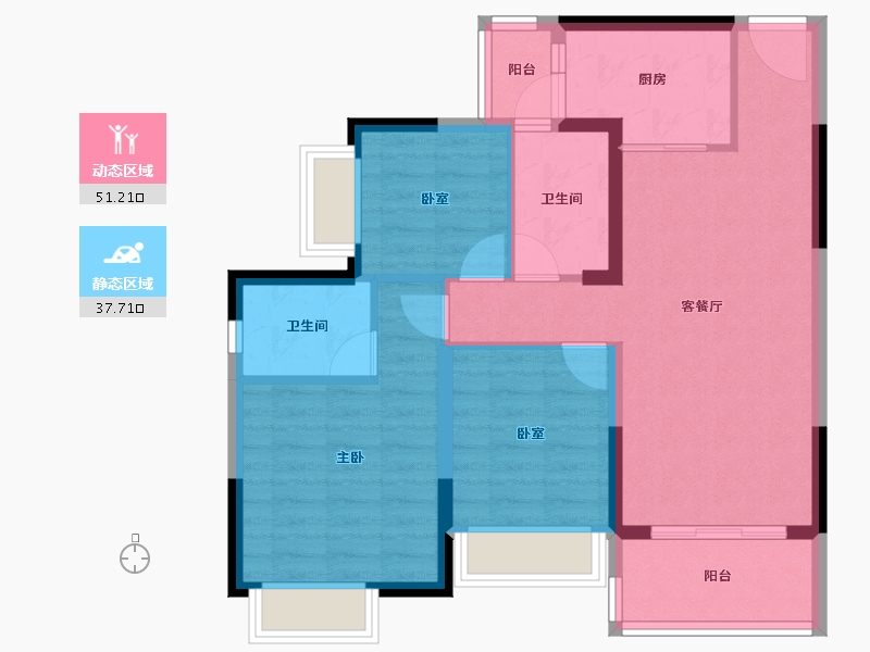 广东省-阳江市-奥园观湖-79.14-户型库-动静分区