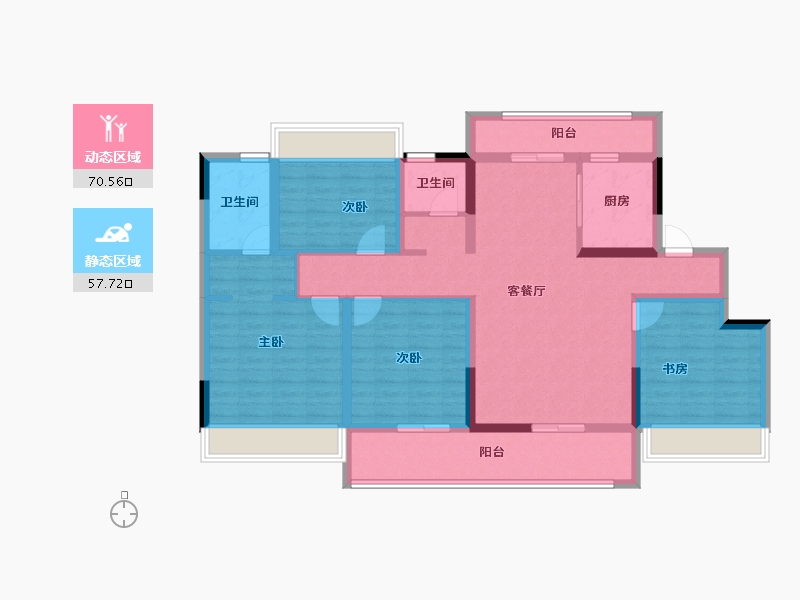 安徽省-铜陵市-中国铁建·花语未来城-113.59-户型库-动静分区