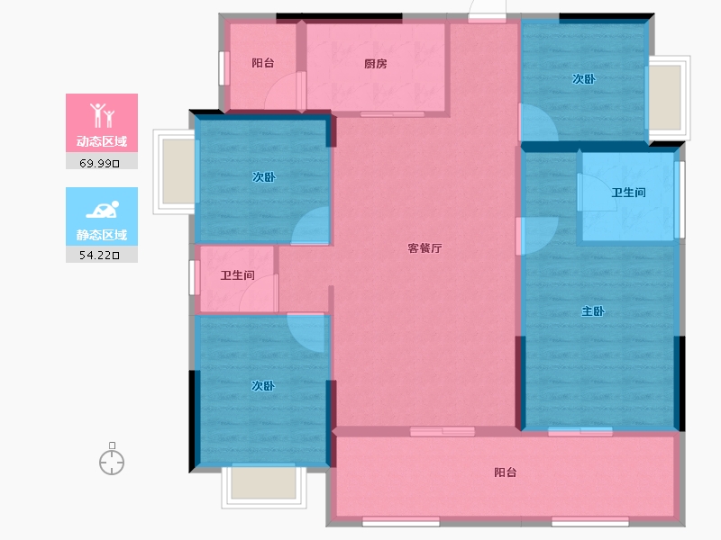 湖南省-邵阳市-恒泰珑湖·二期-112.19-户型库-动静分区