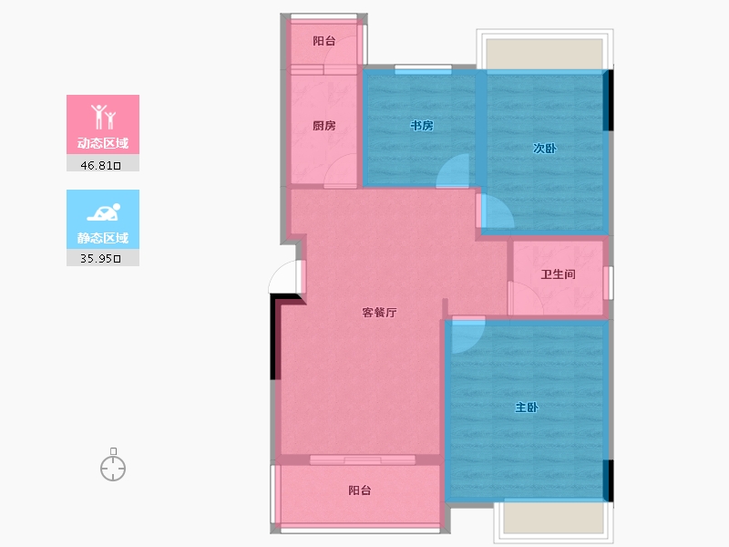 四川省-绵阳市-同立中央23街区-73.47-户型库-动静分区