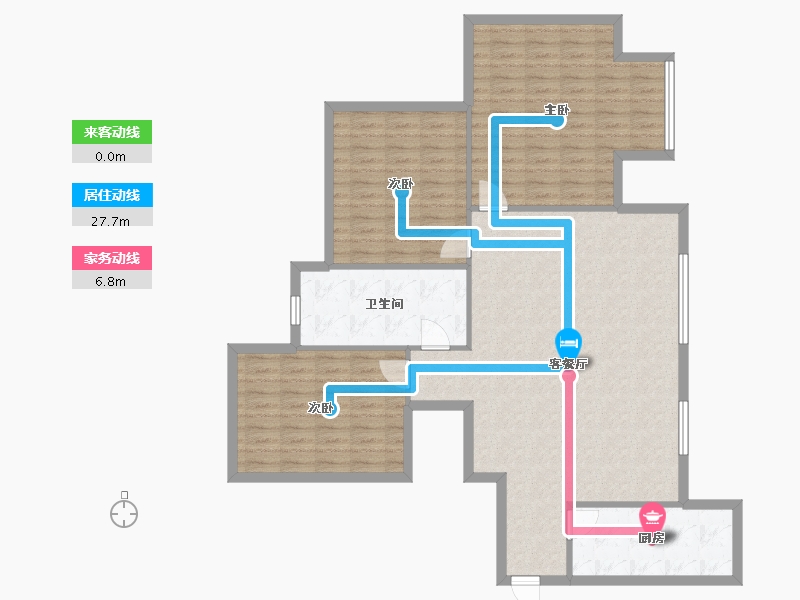 陕西省-西安市-中登文景时代-A座-125.00-户型库-动静线