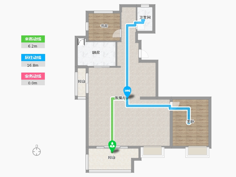 江苏省-苏州市-东原千浔-108.00-户型库-动静线