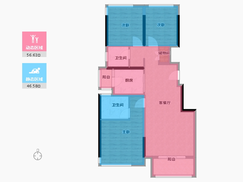 四川省-南充市-蘭台府-92.00-户型库-动静分区