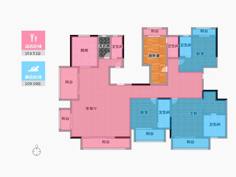 河南省-郑州市-永威上和府-263.88-户型库-动静分区