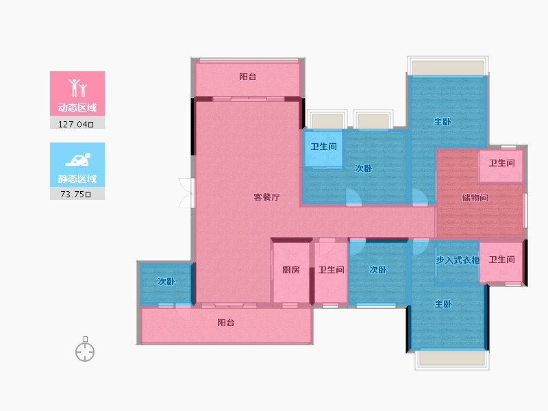 广东省-梅州市-创杰璟苑-181.60-户型库-动静分区