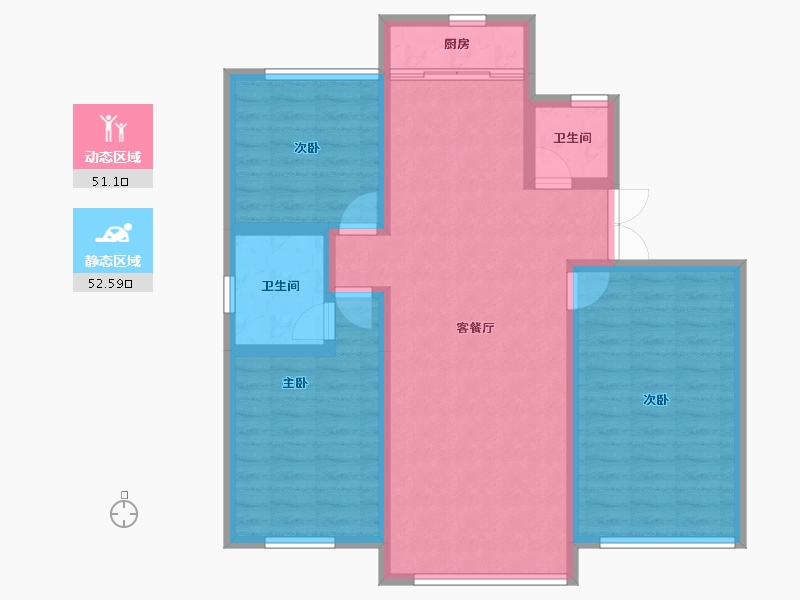 辽宁省-盘锦市-海泉湾霞光府-93.11-户型库-动静分区