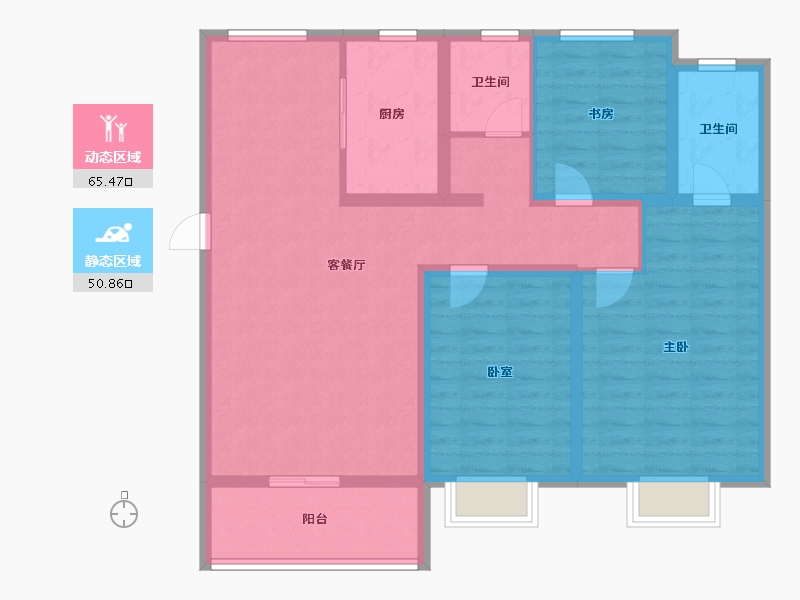 河北省-邢台市-邢台万腾御景城-104.00-户型库-动静分区