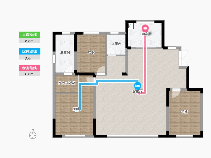 辽宁省-盘锦市-总部生态城·泰郡四期-119.56-户型库-动静线