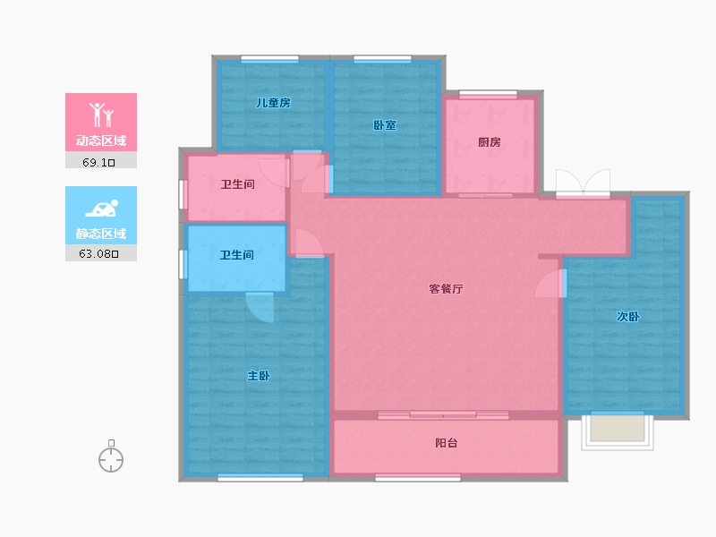 山东省-青岛市-新城玺樾-120.00-户型库-动静分区