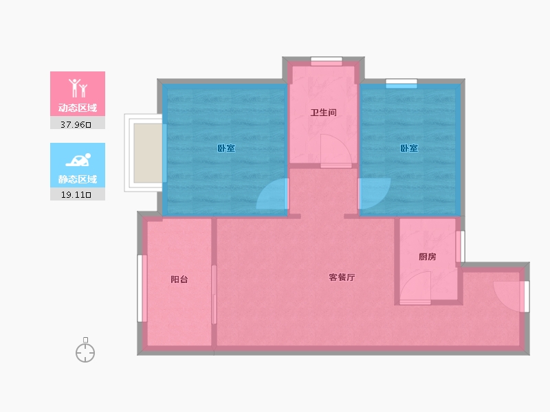 广东省-惠州市-御湖豪庭2期-70.00-户型库-动静分区