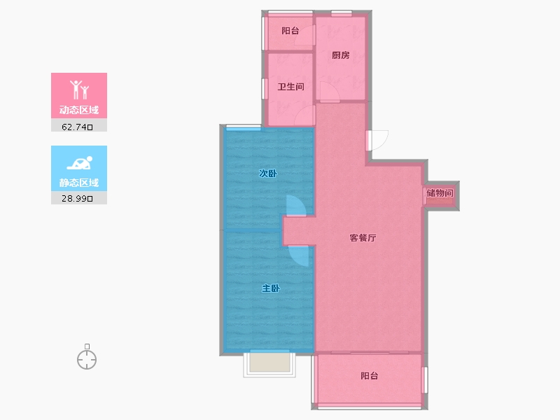 上海-上海市-上南花城-81.10-户型库-动静分区