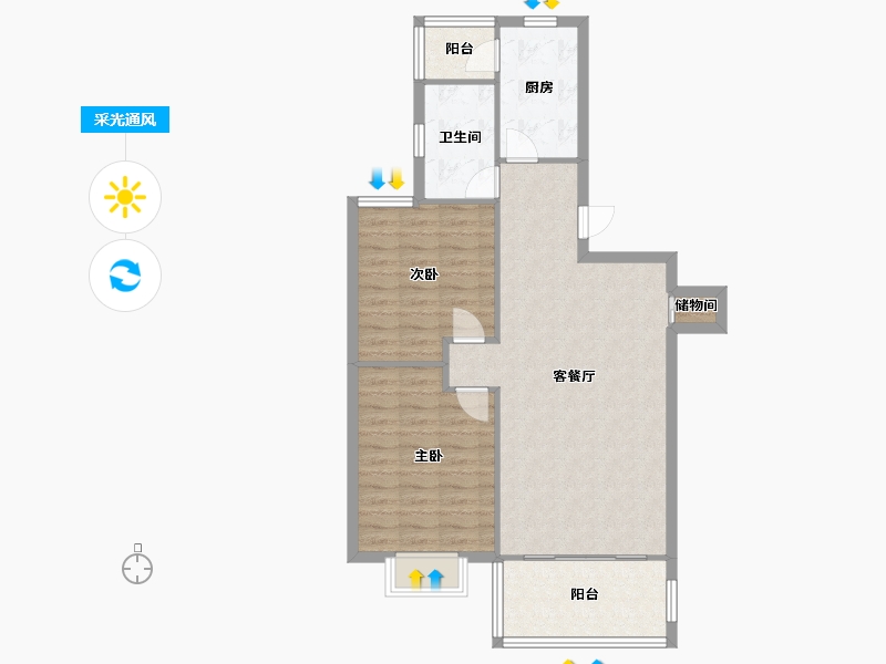 上海-上海市-上南花城-81.10-户型库-采光通风