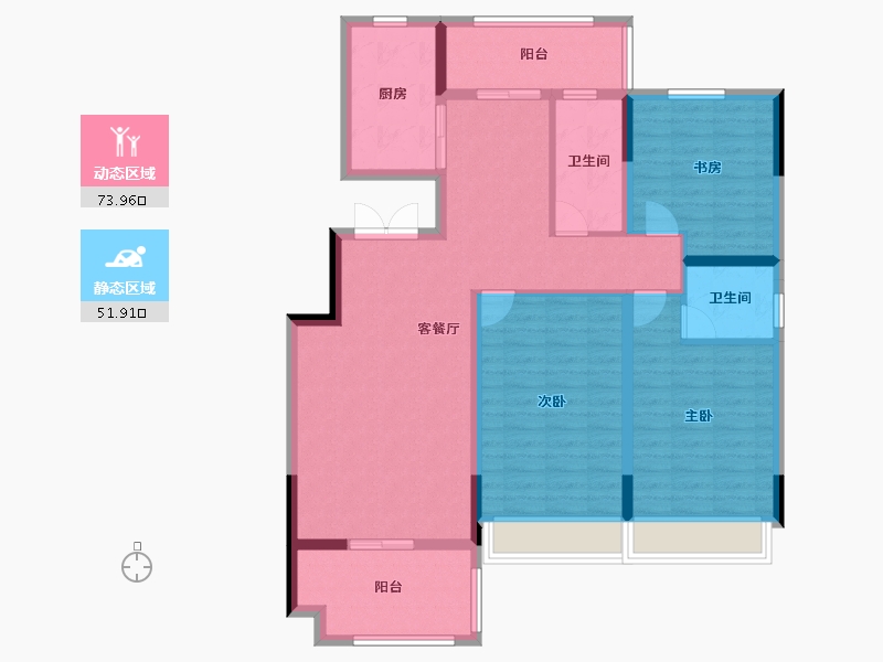 安徽省-铜陵市-城乡·金色年华-112.81-户型库-动静分区