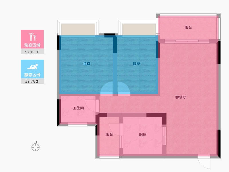 山东省-烟台市-恒信园-66.54-户型库-动静分区