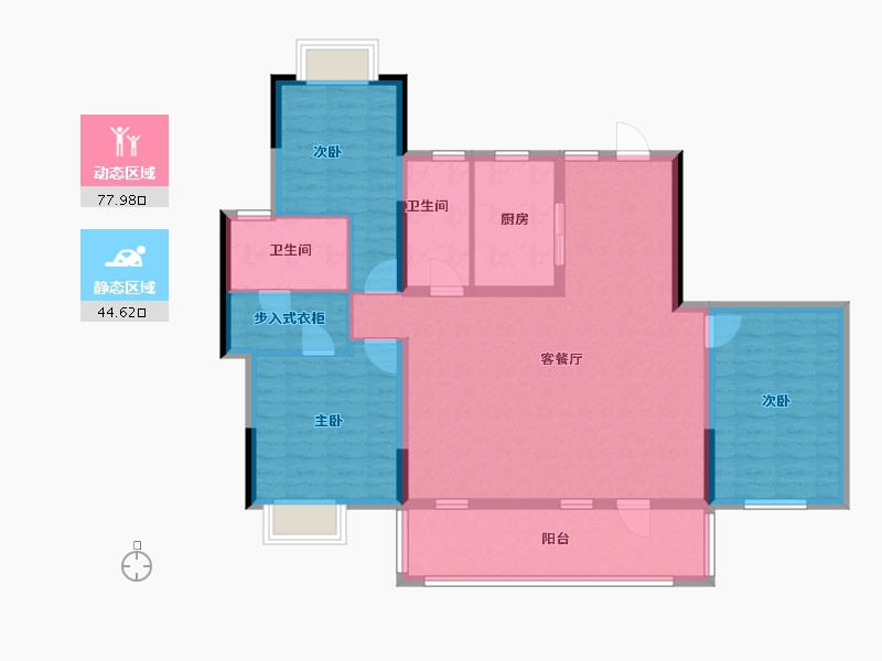 湖北省-随州市-随州曾投璟园-109.92-户型库-动静分区