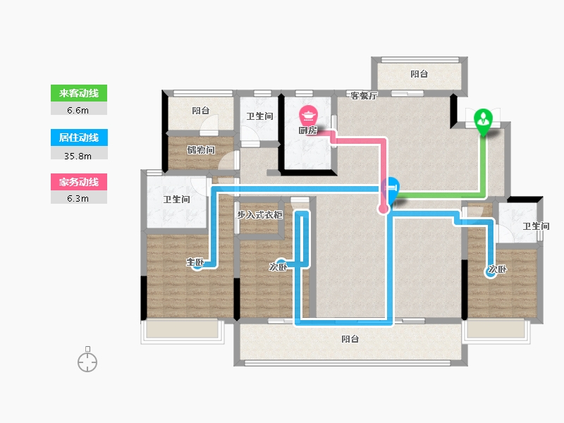 湖南省-长沙市-美的·云樾-149.89-户型库-动静线