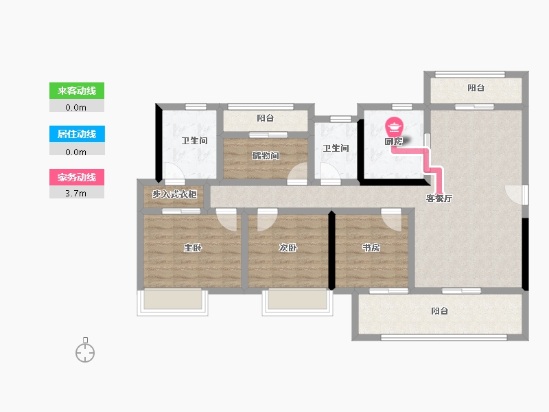 湖南省-长沙市-兴进珺府-104.34-户型库-动静线