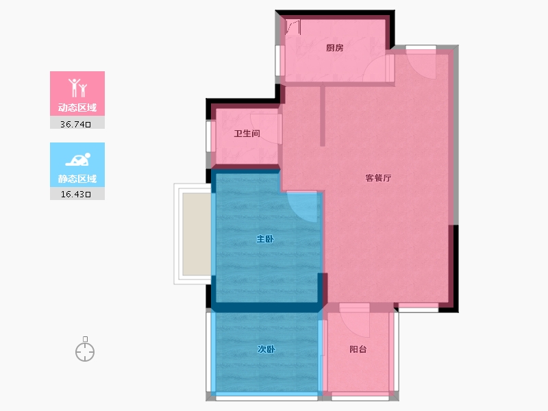 广西壮族自治区-南宁市-荣和公园里-52.00-户型库-动静分区