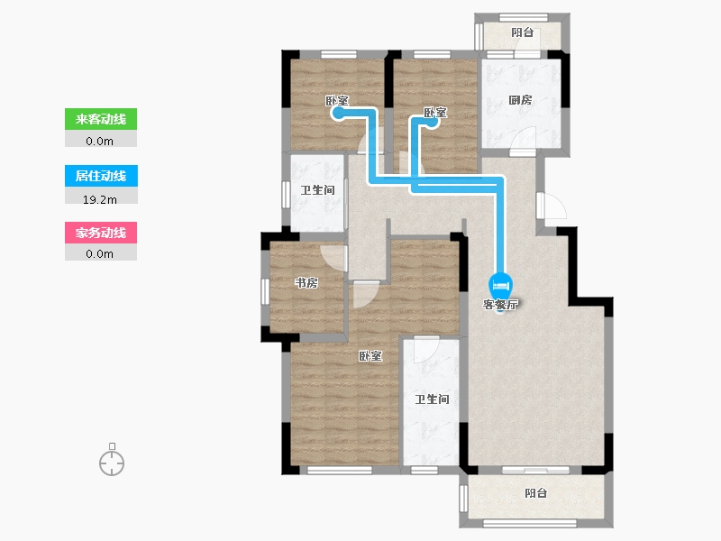 湖北省-武汉市-美联德玛假日三期德玛风情-107.70-户型库-动静线