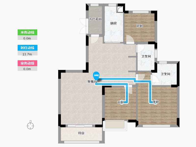 浙江省-绍兴市-嵊州恒大越府-96.80-户型库-动静线