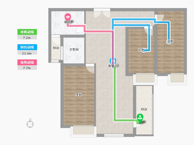 湖北省-黄石市-莲花湖·東景城-97.39-户型库-动静线